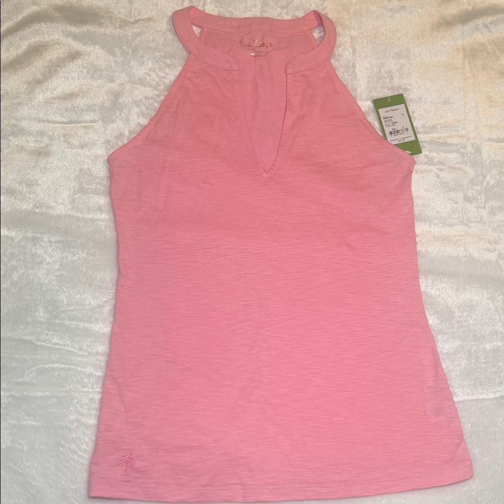 Lilly Pulitzer Pink Halter Tank Top size Small